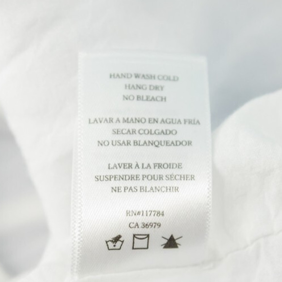 Rails Size Small S Blue Ludlow Stripe V Tie Neck Long Sleeve Linen Mini Dress - Picture 6 of 7